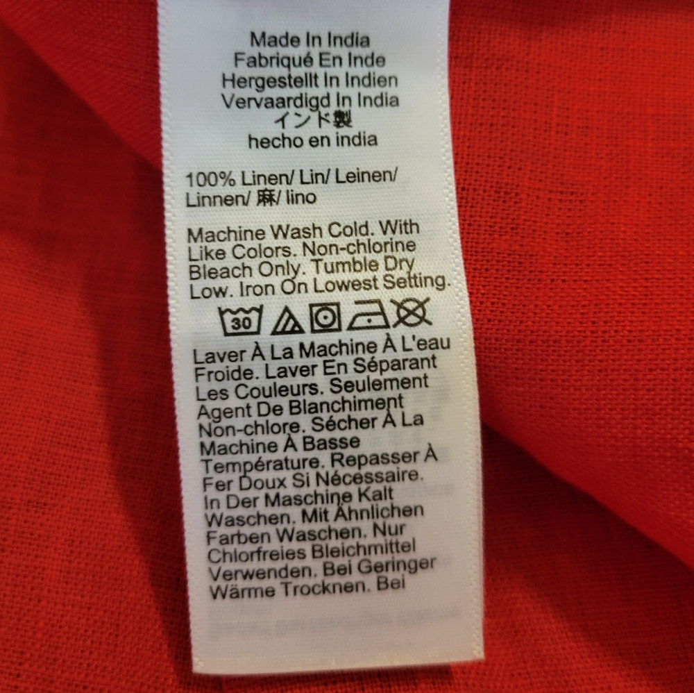 J. Crew Seamed Linen Dress with Removeable Belt - Red Arroyo - Picture 14 of 14